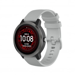 Išmaniojo laikrodžio kieto silikono (TPU) apyrankė - pilka (Samsung Galaxy Watch 5 / 5 Pro / 4 / Garmin Vivoactive 3 / Venu)