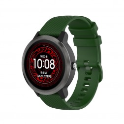 Išmaniojo laikrodžio kieto silikono (TPU) apyrankė - žalia (Samsung Galaxy Watch 5 / 5 Pro / 4 / Garmin Vivoactive 3 / Venu)