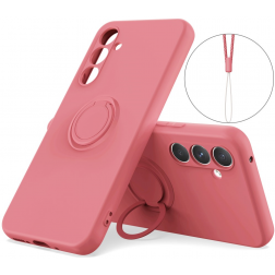 „Dechen“ Ring Kickstand kieto silikono (TPU) dėklas  - raudonas (Galaxy S25)