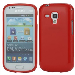 Silikoninis dėklas - raudonas (Galaxy S Duos / Trend)