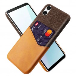 „KSQ“ Shell dėklas su kišenėle - rudas (Xperia 10 VI)