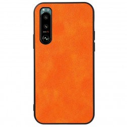 „Deluxe Leather“ dėklas - oranžinis (Xperia 5 III)