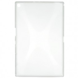 „X-style“ kieto silikono (TPU) dėklas - baltas + apsauginė ekrano plėvelė (Xperia Tablet Z2)