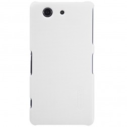 „Nillkin“ Frosted Shield dėklas - baltas + apsauginė ekrano plėvelė (Xperia Z3 Compact)
