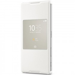 „Sony“ Style Cover Window atverčiamas dėklas - baltas (Xperia Z5 Premium)