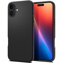 „Spigen“ Liquid Air dėklas - juodas (iPhone 16 Plus)