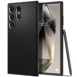 „Spigen“ Liquid Air dėklas - juodas (Galaxy S24 Ultra)