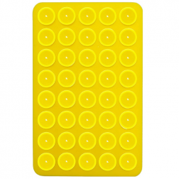 „Suction Pad“ silikoninis siurbtukų kilimėlis (laikiklis) - geltonas 