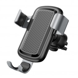„Cafele“ automobilinis telefono laikiklis (kroviklis, į groteles) - juodas / sidabrinis