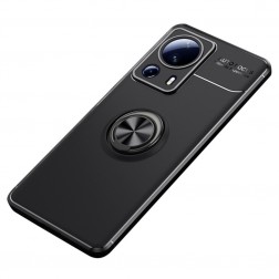 „FOCUS“ Kickstand kieto silikono (TPU) dėklas - juodas (13 Lite)