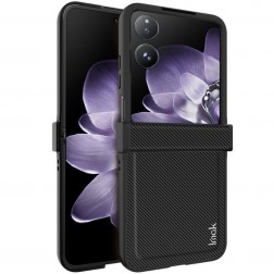 „IMAK“ Carbon Fiber plastikinis dėklas - juodas (Xiaomi Mix Flip 5G)