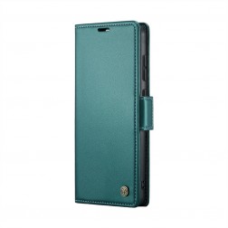 „CaseMe“ Leather solidus atverčiamas dėklas - žalias (Poco X6 Pro 5G / Redmi K70E)