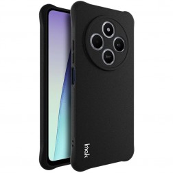 „Imak“ sustiprintos apsaugos kieto silikono matinis (TPU) dėklas - juodas (Redmi 14C 4G / 14R 5G / A4 5G / Poco C75 4G)