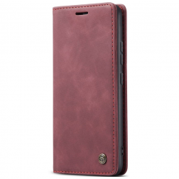 „CaseMe“ Retro solidus atverčiamas dėklas - bordo (Redmi Note 14 Pro 5G / Note 14 Pro+ 5G / Poco X7 5G)