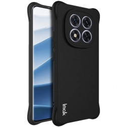 „Imak“ sustiprintos apsaugos kieto silikono matinis (TPU) dėklas - juodas (Redmi Note 14 Pro 5G / Poco X7 5G)