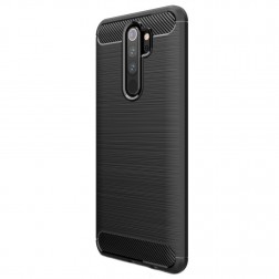 „Carbon“ kieto silikono (TPU) dėklas - juodas (Redmi Note 8 Pro)