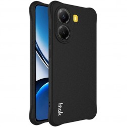 „Imak“ sustiprintos apsaugos kieto silikono matinis (TPU) dėklas - juodas (Poco X7 Pro 5G / Redmi Turbo 4 5G)