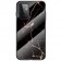 „Marble“ kieto silikono (TPU) dėklas - juodas / auksinis (Galaxy A72)