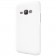 „Nillkin“ Frosted Shield dėklas - baltas + apsauginė ekrano plėvelė (Galaxy J1 2016)