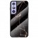 „Marble“ kieto silikono (TPU) dėklas - juodas / auksinis (Galaxy S21+)