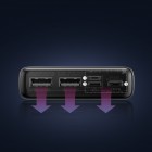 „Baseus“ Adaman Metal Fast Charge Power Bank išorinė baterija - juoda (20000 mAh, 22.5W)