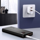 „Baseus“ Adaman Metal Fast Charge Power Bank išorinė baterija - juoda (20000 mAh, 22.5W)