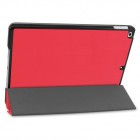 Apple iPad 10,2 (2019) atverčiamas raudonas odinis dėklas - knygutė (sulankstomas)