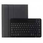 Apple iPad 10.2" 2019 (iPad Pro 10.5, Apple iPad Air 2019) atverčiamas juodas odinis dėklas su bluetooth belaide klaviatūra atverčiamas juodas odinis dėklas su bluetooth belaide klaviatūra