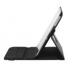 Apple iPad 2, 3, 4 atverčiamas, sukiojamas 360 laipsnių, juodas odinis dėklas - stovas