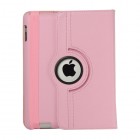 Apple iPad 2, 3, 4 atverčiamas, sukiojamas 360 laipsnių, rožinis odinis dėklas - stovas