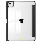 Apple iPad Air 13 (2024, M2) (modeliams: A2903, A2904) „Deluxe“ atverčiamas juodas odinis dėklas - knygutė