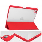Apple iPad Air 4 10.9" (2020, 2022) „Deluxe“ atverčiamas raudonas odinis dėklas - knygutė