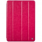 Prabangus „HOCO“ Crystal serijos odinis atverčiamas rožinis Apple iPad Air dėklas