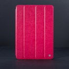 Prabangus „HOCO“ Crystal serijos odinis atverčiamas rožinis Apple iPad Air dėklas