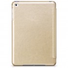Prabangus „HOCO“ Retro Crystal serijos odinis atverčiamas auksinis Apple iPad mini 4 (iPad mini 2019) dėklas