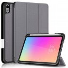 Apple iPad mini 6 2021 „Stylus“ atverčiamas pilkas odinis dėklas - stovas