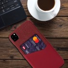 „KSQ“ Shell Apple iPhone 11 Pro raudonas odinis dėklas - nugarėlė su kišenėle kortelėms