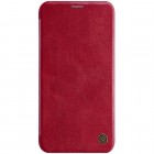Prabangus „Nillkin“ Qin serijos raudonas odinis atverčiamas Apple iPhone 11 Pro Max dėklas