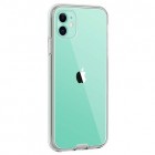 Apple iPhone 11 skaidrus (permatomas) dvigubas kieto silikono TPU ploniausias pasaulyje dėklas