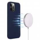 Apple iPhone 12 ir Apple iPhone 12 Pro Shell MagSafe kieto silikono TPU mėlynas dėklas - nugarėlė