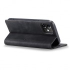 Apple iPhone 12 Mini CaseMe Retro solidus atverčiamas juodas odinis dėklas - knygutė