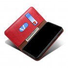 Deluxe atverčiamas raudonas odinis Apple iPhone 12 Mini dėklas - knygutė