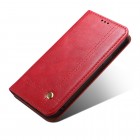Deluxe atverčiamas raudonas odinis Apple iPhone 12 Mini dėklas - knygutė