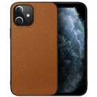 „Deluxe Leather“ Apple iPhone 12 Mini rudas odinis dėklas