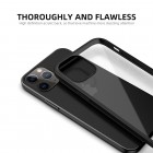 Apple iPhone 12 Mini „IPAKY“ Royal silikoninis skaidrus permatomas dėklas su juodu rėmeliu