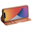 „Dzgogo“ Royale atverčiamas rudas odinis Apple iPhone 12 Pro Max dėklas