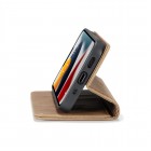 Apple iPhone 13 Mini CaseMe Retro solidus atverčiamas šviesiai rudas odinis dėklas - knygutė
