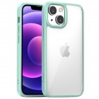 Apple iPhone 13 Mini „IPAKY“ Royal silikoninis skaidrus permatomas dėklas su žaliu rėmeliu