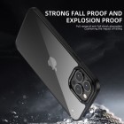 Apple iPhone 13 „IPAKY“ Royal silikoninis skaidrus permatomas dėklas su juodu rėmeliu