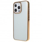 Apple iPhone 13 Pro Max „X-Level“ Glitter Case TPU silikoninis skaidrus permatomas plonas dėklas su auksiniu rėmeliu